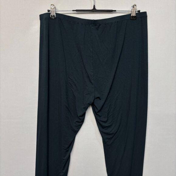 Eileen Fisher Women Pull On Ankle Leggings Size XL X-Large Dark Teal C046 -30 - Picture 15 of 16